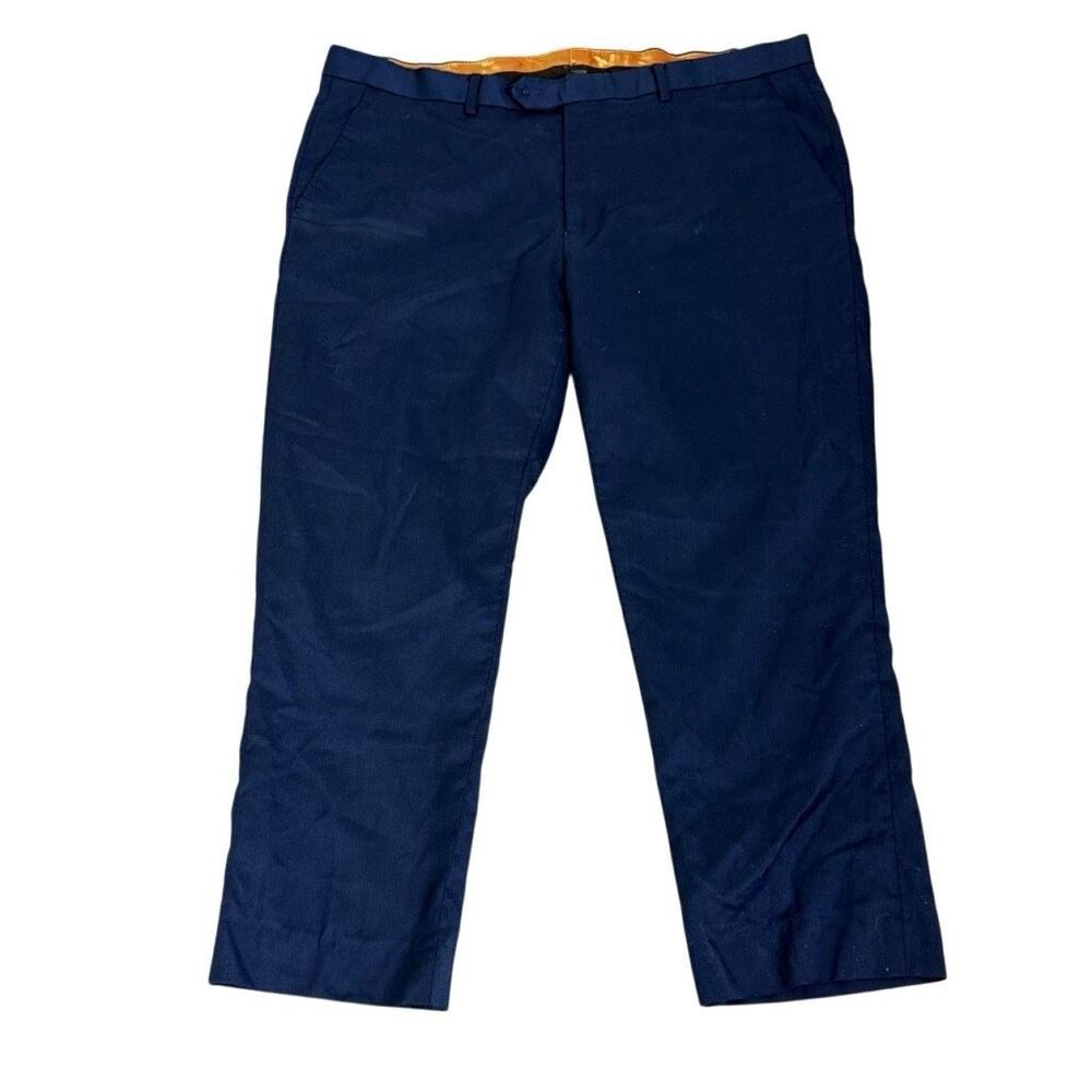 Marchatti Mens Navy Blue Dress Pants Suit Size 44R/38W Flat Front Formal